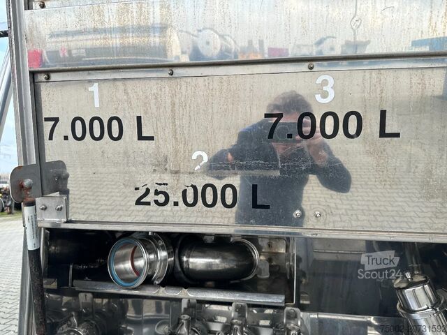 Cisterna s potravinami Van Hool LEBENSMITTEL / 39.000L / 3-KAMMER / INOX / NL-A...