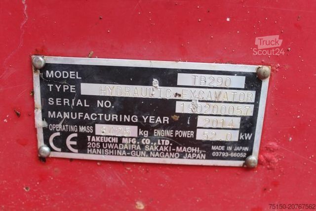 Miniescavatore TAKEUCHI TB 290 - Nr.: 057