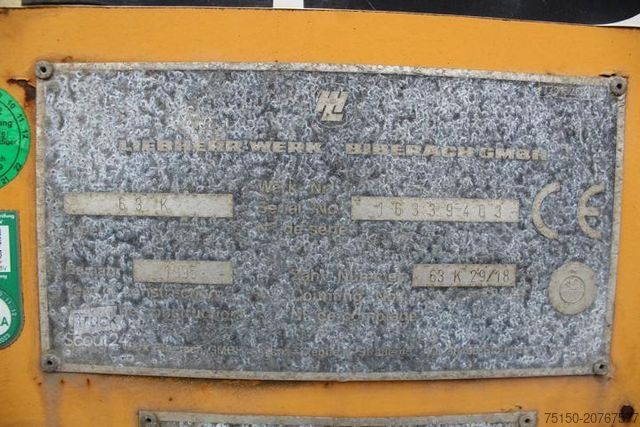 Torņa celtnis LIEBHERR 63 K - Turmdrehkran - Nr.: 403