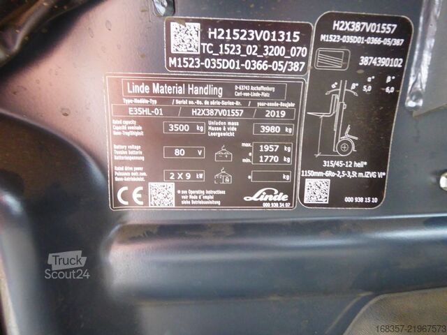 Etukuormaaja trukki Linde E35HL-01