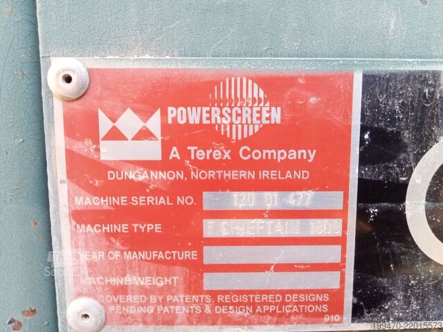 Siebanlage Powerscreen Turbo Chieftain 1800