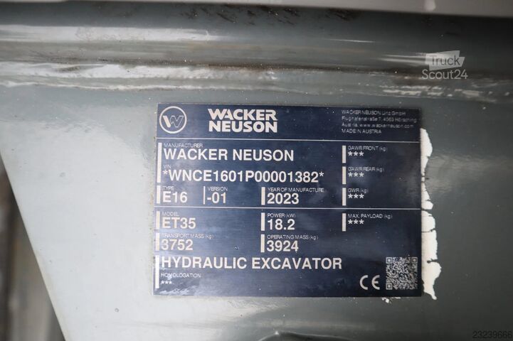  WACKER NEUSON ET35 | VDS | 3X BUCKET | LOW HOURS! | QUICK COU...