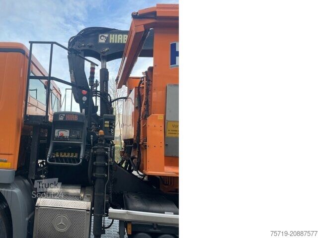 Camión de la basura Mercedes-Benz 2541 8x2 Actros HN-Schörling/Hiab Kran/Altglas