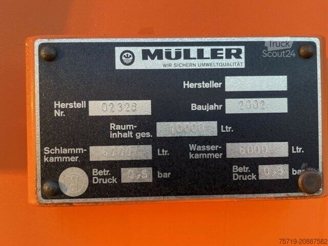 Autocisterna a vuoto Mercedes-Benz 2543 6x2 Actros Saug-Spülk./Edelstah/Müller