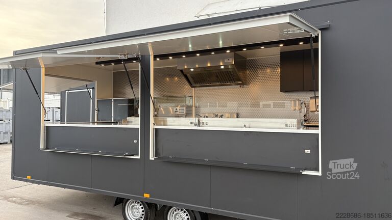 Verkoop trailer Verkaufsanhänger Imbissanhänger, Grillwagen, 6 m lang !