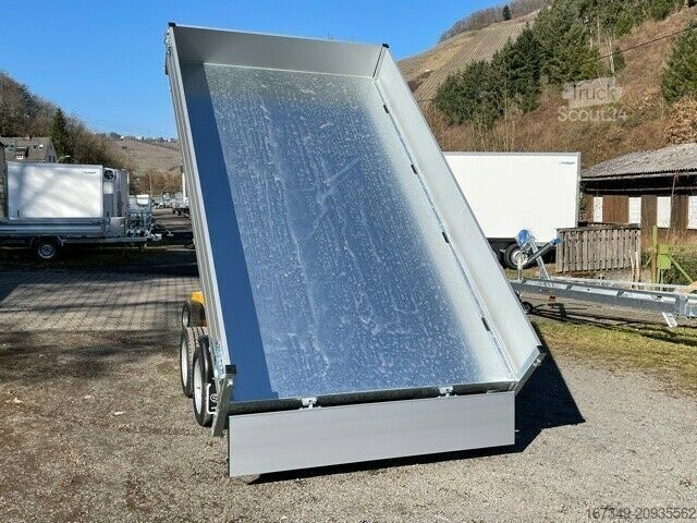 Tresidet tipvognstrailer SARIS K1 306 170 2700 E - Elektrisch kippbar!