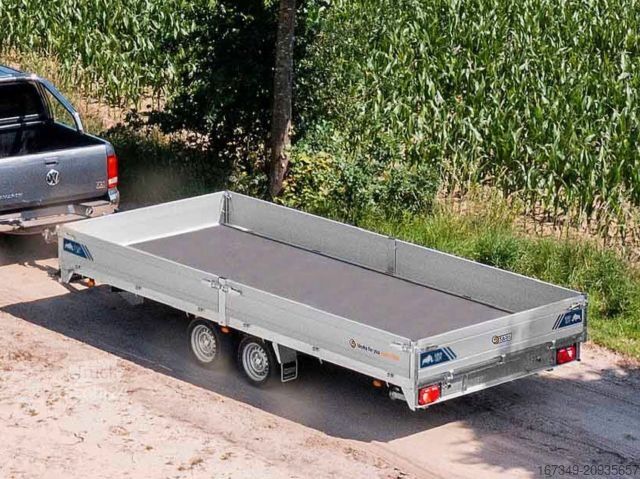 Autós utánfutó SARIS PL 506 204 3500kg HD Heavy Duty niedrig Fahrwerk