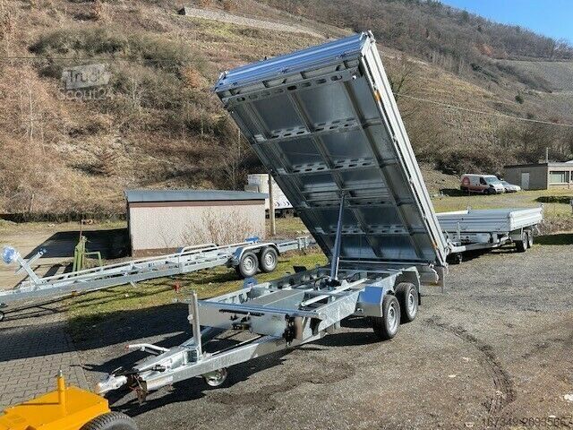 Трьохсторонній самоскидний причіп HUMBAUR HTK 3500.41 - 410x210x35cm - elektrisch kippbar