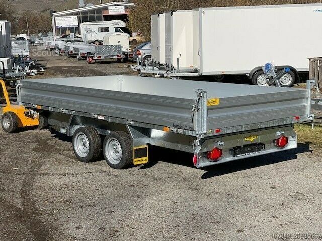 Трьохсторонній самоскидний причіп HUMBAUR HTK 3500.41 - 410x210x35cm - elektrisch kippbar