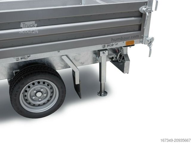Трьохсторонній самоскидний причіп HUMBAUR HTK 3500.41 - 410x210x35cm - elektrisch kippbar