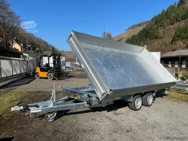 Трьохсторонній самоскидний причіп HUMBAUR HTK 3500.41 - 410x210x35cm - elektrisch kippbar