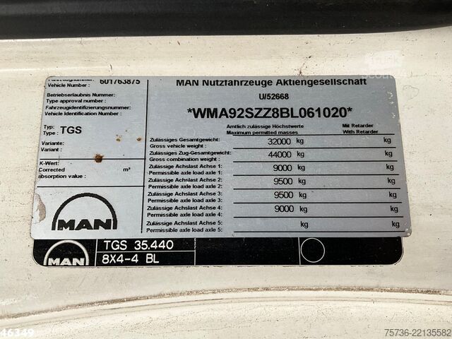 Systém ramene s hákem Man TGS 35.440 Euro 5 Hiab 26 Ton haakarmsysteem