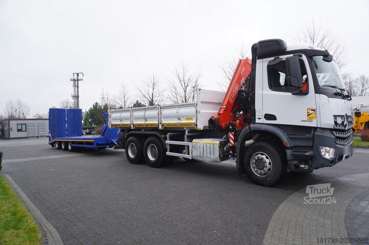 διπλόπλευρο ανατρεπόμενο φορτηγό Mercedes-Benz Arocs 2636 6x4 / 2-way tipper / Fassi