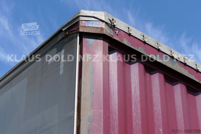Open semitrailer with tarp KRONE Pritsche Plane XL MegaLiner BWP Edscha Bordwände