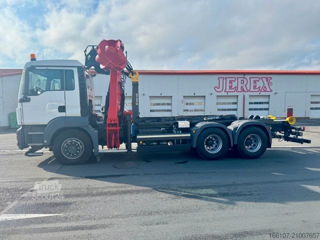 Camion benne à bras amovible MAN MAN  TGS 28.460 Epsilon  Kran Q170/96neue Cont.