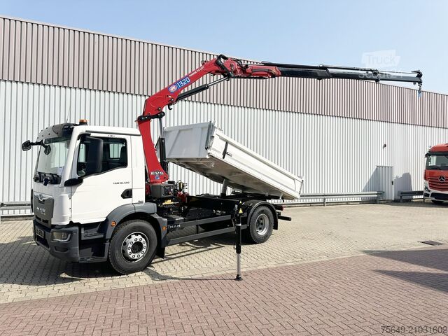 Grue à tour MAN TGM 18.320 4x2 TGM 18.320 4x2, Kran HMF 1320 K3, Funk