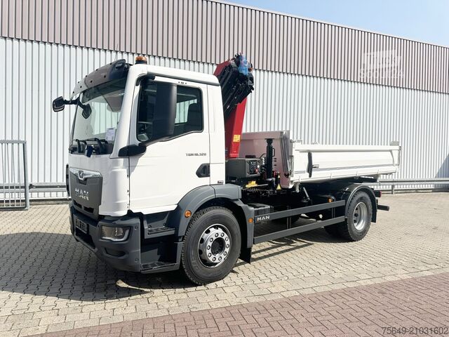 Grue à tour MAN TGM 18.320 4x2 TGM 18.320 4x2, Kran HMF 1320 K3, Funk
