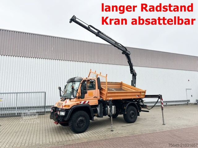 Unimog Unimog U500 4x4 U500 4x4 405/40 mit Heckkran Hiab 077-1 HiDuo, absattelbar, Funk