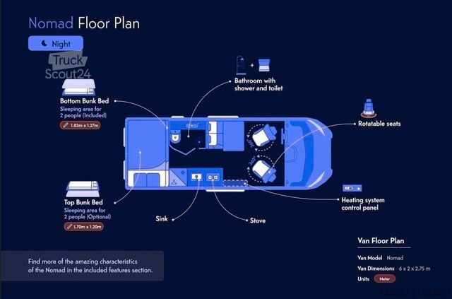 Caravane/camping-car Fiat Ducato Campervan | 2 Schlafplätze Küche | Reisebereit