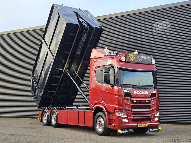 Système de bras à crochet Scania R530 6x2 PALFINGER HAAK + EPSILON KRAAN + FLOOR...