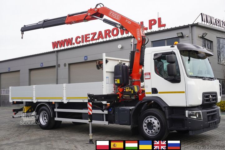 Vinçli platform Renault C280 DTI 8 / FASSI crane 5.6T / range 8m