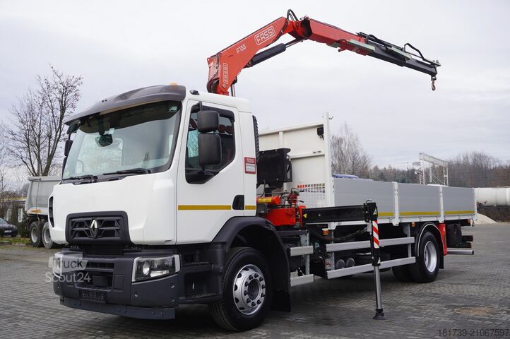 Vinçli platform Renault C280 DTI 8 / FASSI crane 5.6T / range 8m