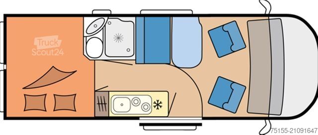 Τροχόσπιτο αυτοκινούμενο HOBBY OnTour Van 600 FT