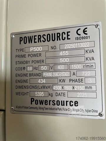Agregat Perkins 2506C-E15TAG1 - 500 kVA Generator - DPX-19813