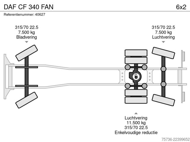 Bil for innsamling av avfall DAF CF 340 FAN