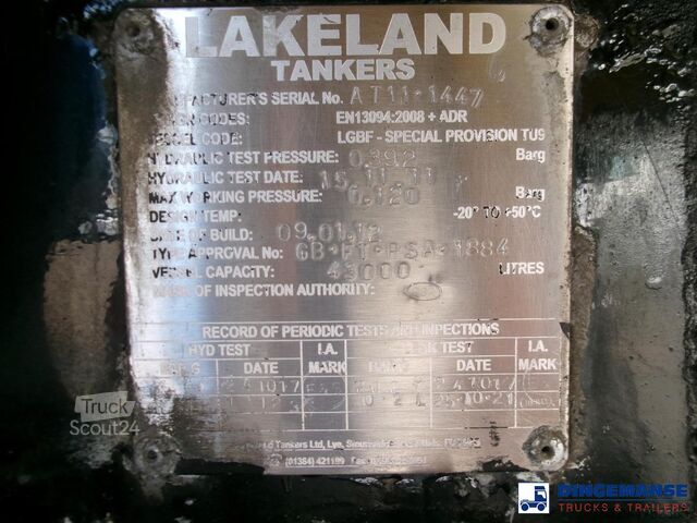 Δεξαμενή Lakeland Fuel tank alu 43 m3 / 6 comp