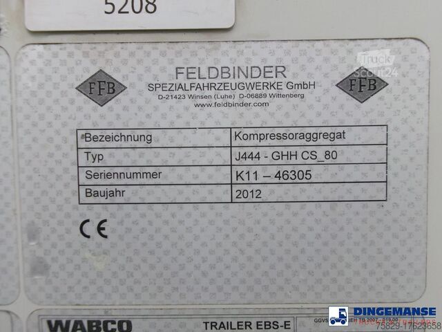 خزان Feldbinder Powder tank alu 40 m3 / 1 comp + compressor