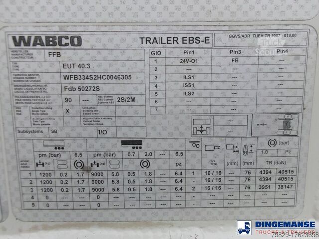 خزان Feldbinder Powder tank alu 40 m3 / 1 comp + compressor