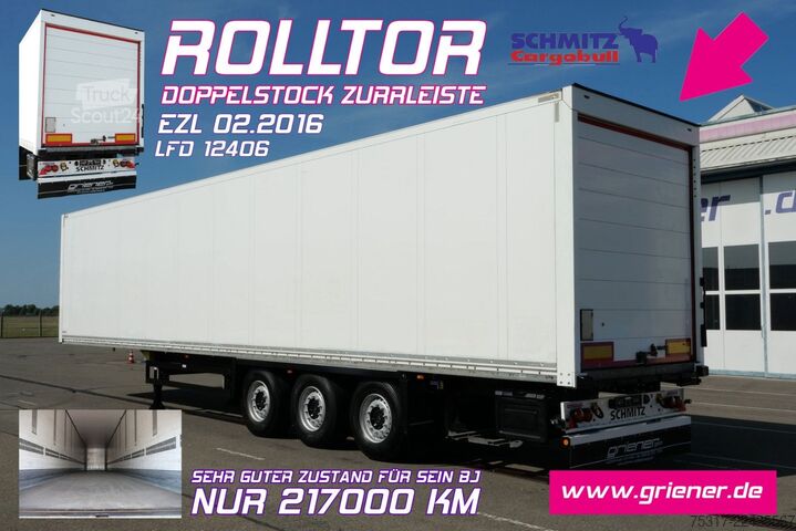 Фургон-полуприцеп SCHMITZ CARGOBULL SKO 24 / DOPPELSTOCK / ROLLTOR /ZURRLEISTE /TOP