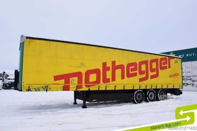 Otvorený náves s plachtou KÖGEL Palettenkasten Lochrahmen SAF - Achsen