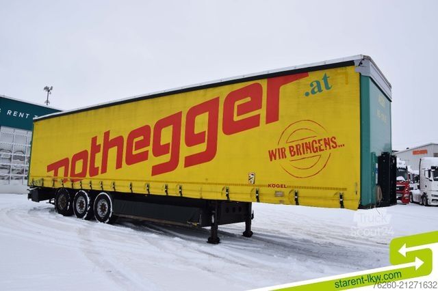 Otvorený náves s plachtou KÖGEL Palettenkasten Lochrahmen SAF - Achsen