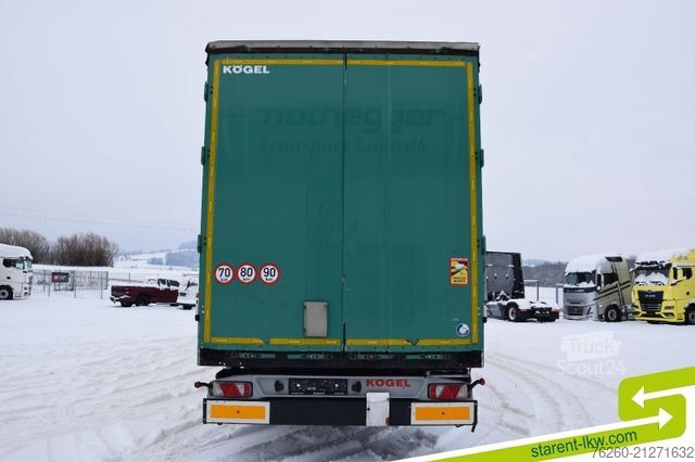 Otvorený náves s plachtou KÖGEL Palettenkasten Lochrahmen SAF - Achsen