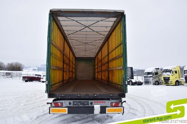 Otvorený náves s plachtou KÖGEL Palettenkasten Lochrahmen SAF - Achsen