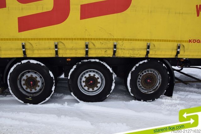 Otvorený náves s plachtou KÖGEL Palettenkasten Lochrahmen SAF - Achsen