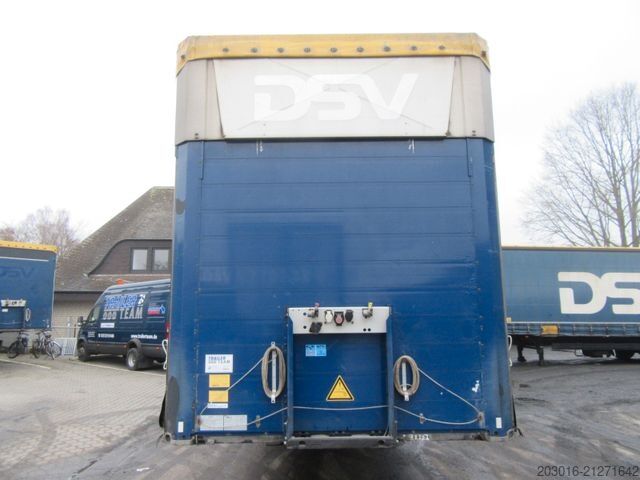 Open semitrailer with tarp SCHMITZ CARGOBULL Mega Varios REIFEN & PLANE NEU, Bremse 50%