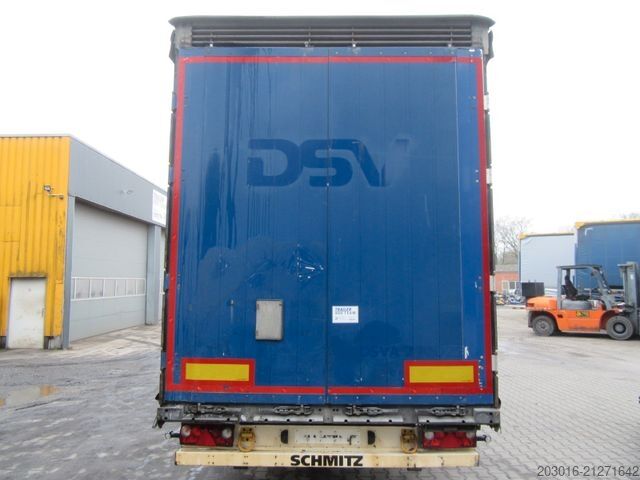 Open semitrailer with tarp SCHMITZ CARGOBULL Mega Varios REIFEN & PLANE NEU, Bremse 50%