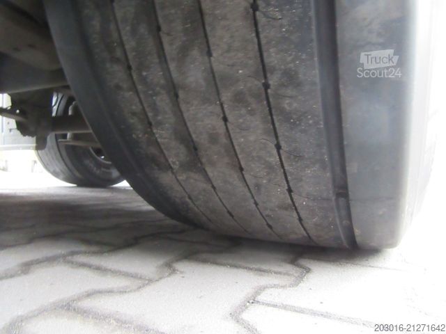 Open semitrailer with tarp SCHMITZ CARGOBULL Mega Varios REIFEN & PLANE NEU, Bremse 50%