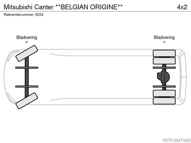 Araba taşıyıcı panelvan Mitsubishi Canter **BELGIAN ORIGINE**