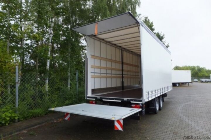 Anhänger mit Pritsche & Plane Möslein TPS 11 DL 7,30  neuer Planenanhänger, Ladebordwand + Durchladbar