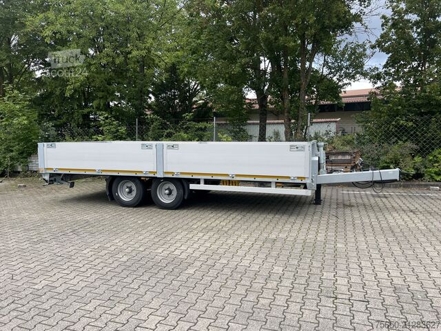 Anhänger mit offener Pritsche Möslein THT 11- G 6,2  Tandem Pritsche- Tieflader mit Rungentaschen