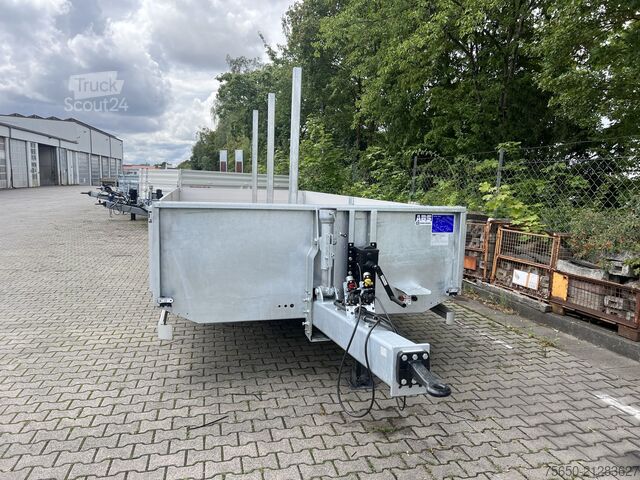 Anhänger mit offener Pritsche Möslein THT 11- G 6,2  Tandem Pritsche- Tieflader mit Rungentaschen