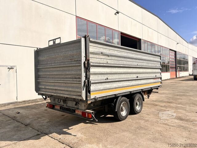 Remorque à benne basculante Möslein TDS 13 Schwebheim  13 t Tandemkipper- Tieflader, Aufsatzbordwände