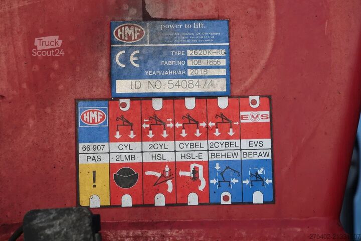 Автокран MAN TGS 35.480 8X2-6/ HMF 2620/ ABROLLER+KRAN/ REMOTE