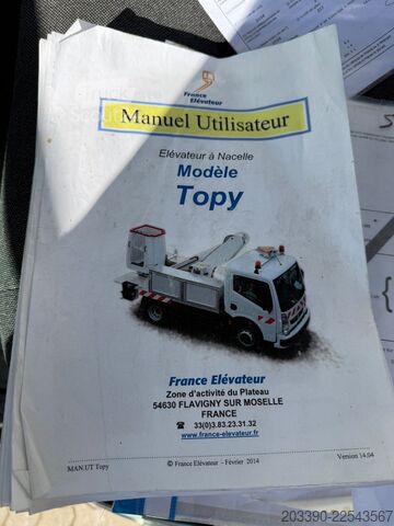 Plataforma de trabalho montada em camião NISSAN Cabstar 32.12 Topy 11 Arbeitsbühne /11 Meter
