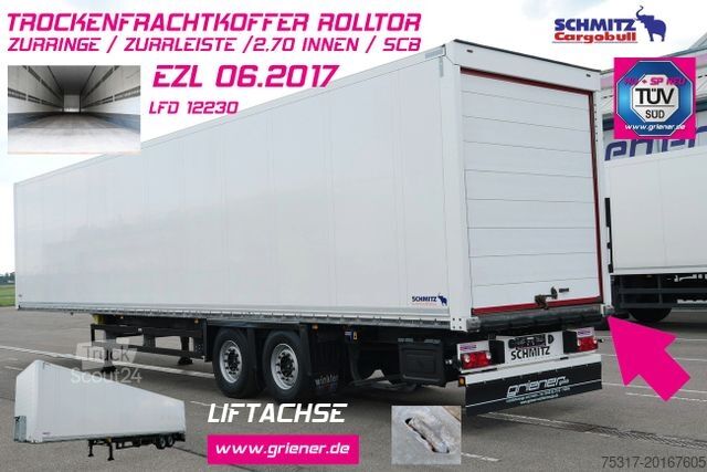 Semi-remorque fourgon SCHMITZ CARGOBULL SKO 18 / ROLLTOR / ZURRLEISTE /ZURRINGE /LIFT
