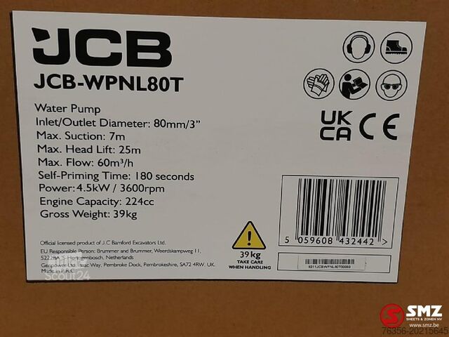 Pompa de ape uzate WPNL80T JCB Jcb Vuilwaterpomp WPNL80T JCB